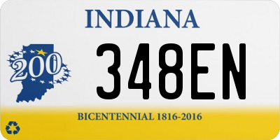 IN license plate 348EN