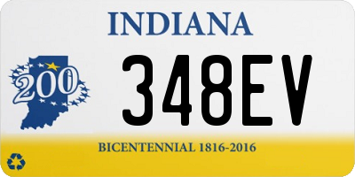 IN license plate 348EV