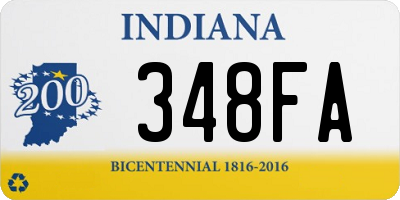 IN license plate 348FA