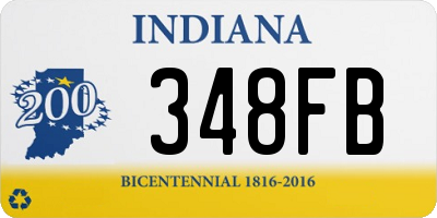 IN license plate 348FB