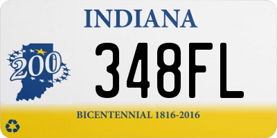 IN license plate 348FL