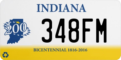 IN license plate 348FM