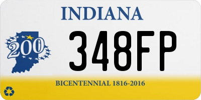 IN license plate 348FP