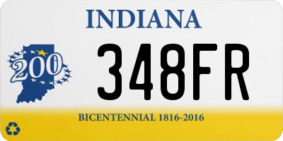 IN license plate 348FR