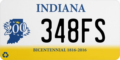 IN license plate 348FS