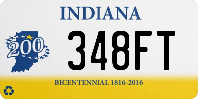 IN license plate 348FT