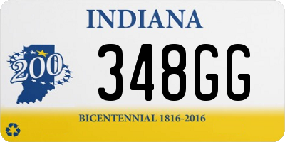 IN license plate 348GG