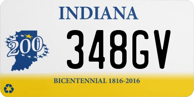 IN license plate 348GV