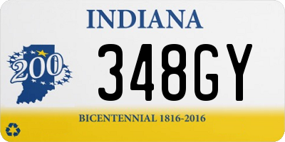 IN license plate 348GY