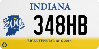 IN license plate 348HB