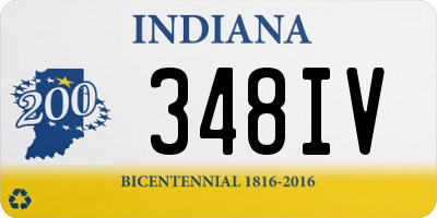 IN license plate 348IV