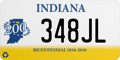 IN license plate 348JL