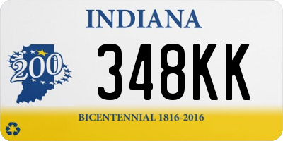 IN license plate 348KK