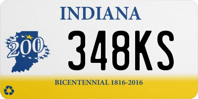 IN license plate 348KS