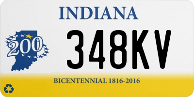 IN license plate 348KV