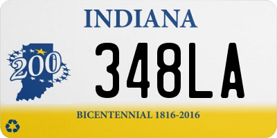 IN license plate 348LA