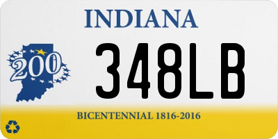 IN license plate 348LB