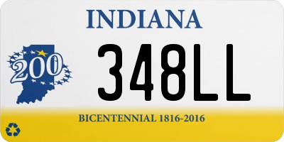 IN license plate 348LL