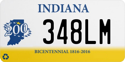 IN license plate 348LM