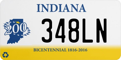 IN license plate 348LN