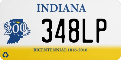 IN license plate 348LP