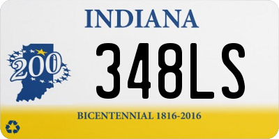 IN license plate 348LS