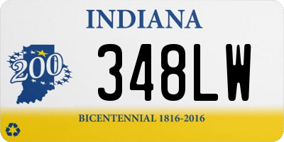 IN license plate 348LW