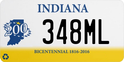 IN license plate 348ML