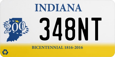 IN license plate 348NT