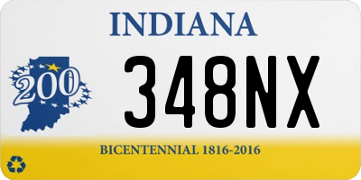 IN license plate 348NX