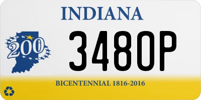 IN license plate 348OP