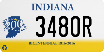 IN license plate 348OR
