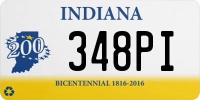 IN license plate 348PI