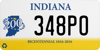 IN license plate 348PO