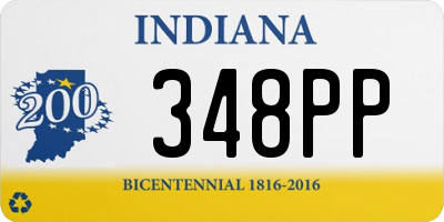 IN license plate 348PP