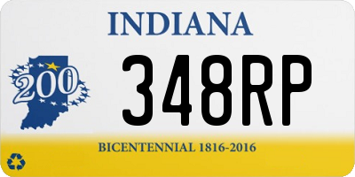 IN license plate 348RP