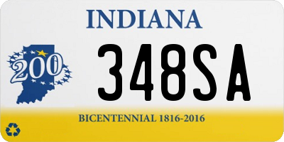 IN license plate 348SA