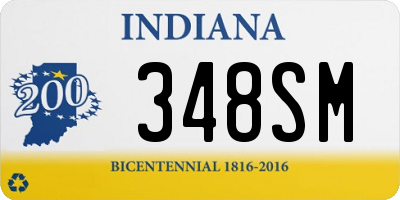 IN license plate 348SM