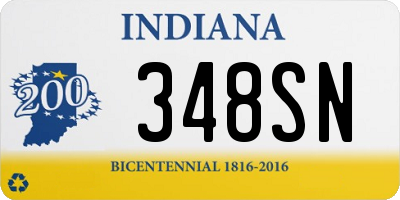 IN license plate 348SN