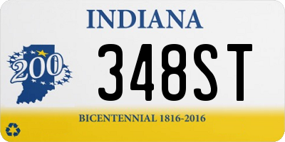 IN license plate 348ST