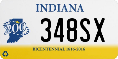 IN license plate 348SX