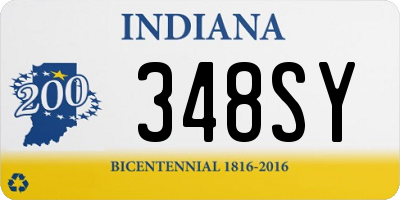 IN license plate 348SY