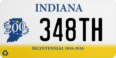 IN license plate 348TH