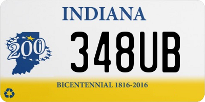 IN license plate 348UB