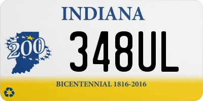 IN license plate 348UL