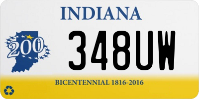 IN license plate 348UW