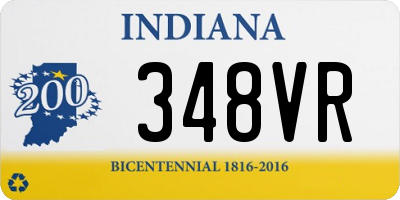 IN license plate 348VR