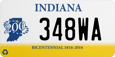 IN license plate 348WA