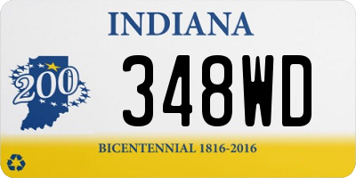 IN license plate 348WD