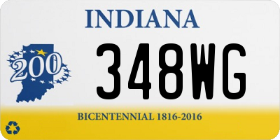 IN license plate 348WG